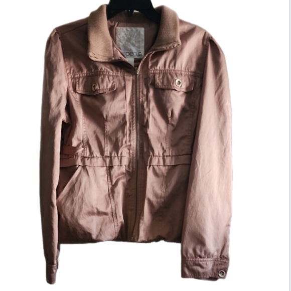 Arden B Jackets & Blazers - Arden B Y2K Rose Gold Bomber Jacket Fitted Metallic Vintage